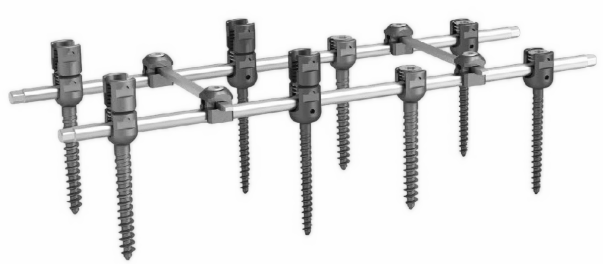 Система для транспедикулярної фіксації хребта (8 гвинтів), виробник: Jinlu